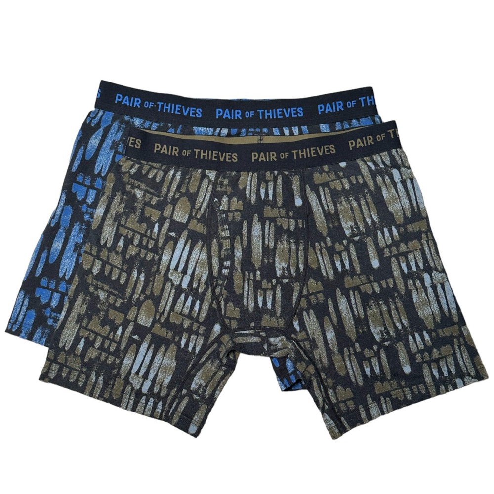 Pair Of Thieves Men's Green 9” Boxers Boxer Brief Underwear Activewear Size M